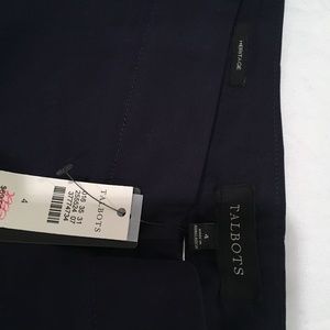 NWT Talbots navy blue Heritage fit pants, size 4